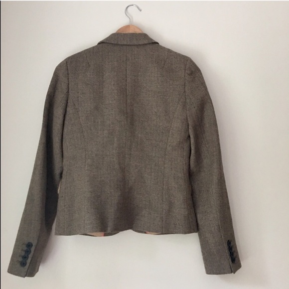 J. Crew Brown Wool Herringbone Blazer Jacket - Picture 3 of 9
